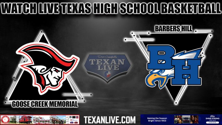 Goose Creek Memorial vs Barbers Hill - 7:00PM - 1/3/2023 - Boys Basketball - Live from Barbers Hill High School