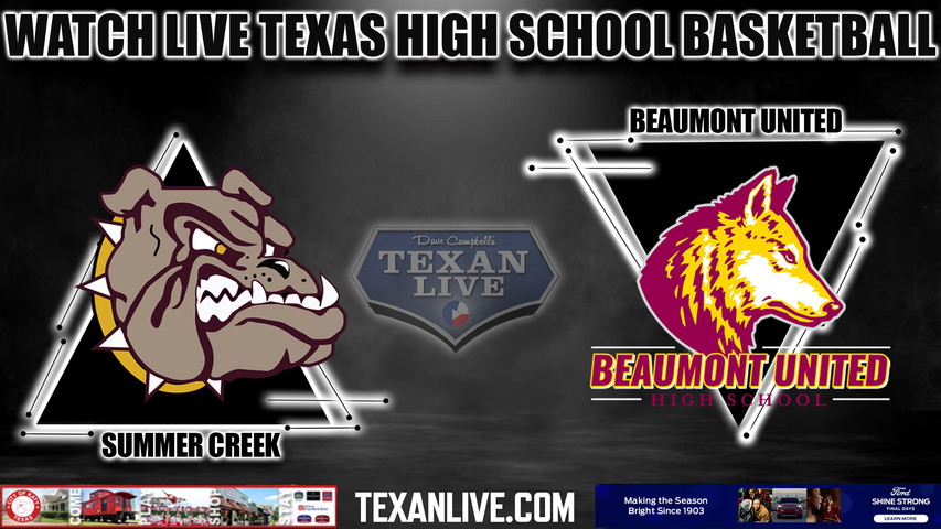 Summer creek vs Beaumont United - 1:00PM - 1/7/2023 - Boys Basketball - Live from Beaumont United High School