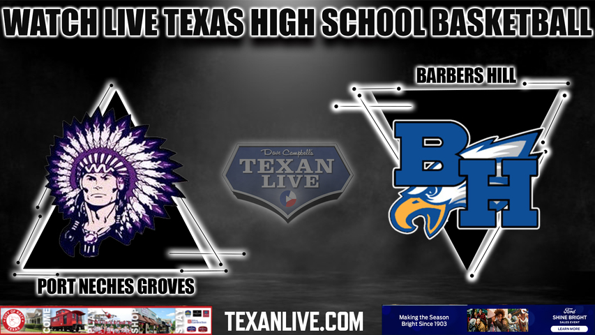 Port Neches Groves vs Barbers Hill - 7:00PM - 1/10/2023 - Boys Basketball - Live from Barbers Hill High School