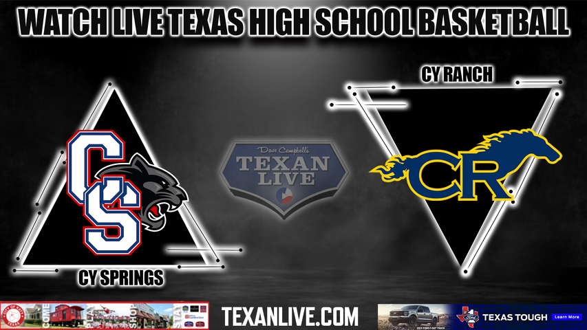 Cy Springs vs Cy Ranch - 7:00PM - 1/20/2023 - Boys Basketball - Live from Cy Ranch High School