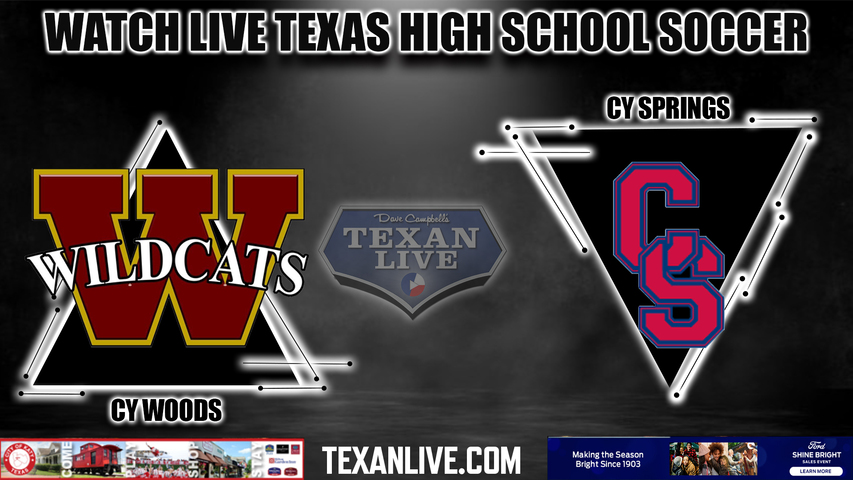 Cy Woods vs Cy Springs - 1:30PM - 2/11/2023 - Boys Soccer - Live from Cy Springs High School
