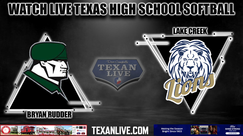 Rudder vs Lake Creek - 6:30PM - 4/21/2023 - Softball - Live from Lake Creek High School