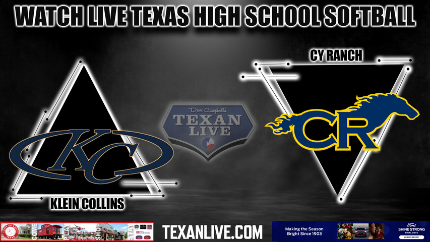 Klein Collins vs Cy Ranch - 6:00PM - 4/27/2023 - Softball - Live from Cy Creek High School - Game One - Bi-district Playoffs