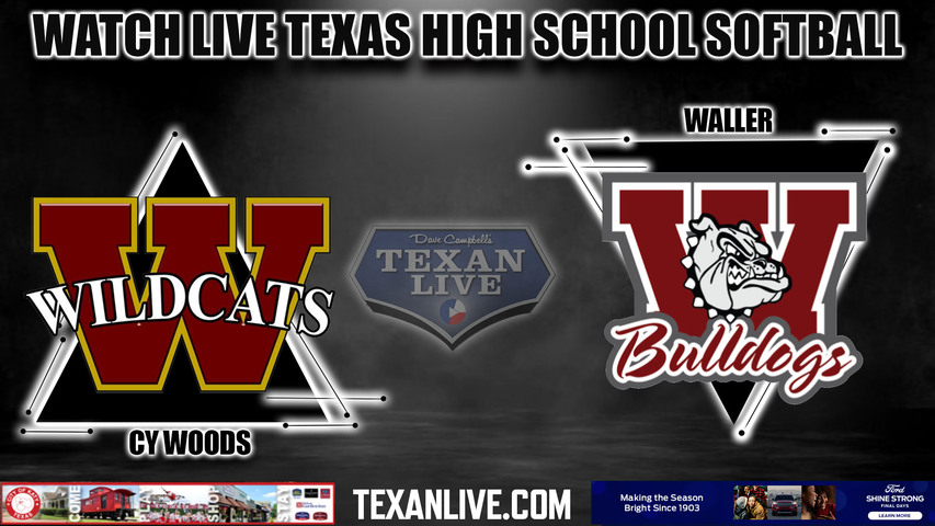 Waller vs Cy woods - 6:00PM - 4/27/2023 - Softball - Live from Cy Woods High School - One Game Playoff - Bi-district Playoffs