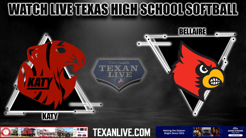 Katy vs Bellaire - 6:30PM - 5/4/2023 - Softball - Live from Katy High School - One Game Playoff - Area Round