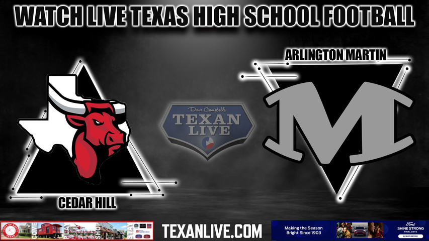 Cedar Hill vs Arlington Martin- 7:00pm- 9/1/2023 - Football - Live from Choctaw Stadium