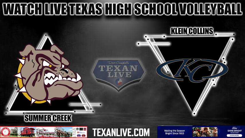 Klein Collins vs Summer Creek -6:30pm- 9/5/2023 - Volleyball - Live from Summer Creek High School
