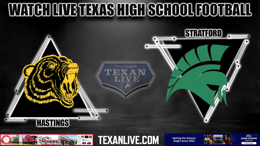Alief Hastings vs Stratford - 7:00pm- 9/7/2023 - Football - Live from Tully Stadium