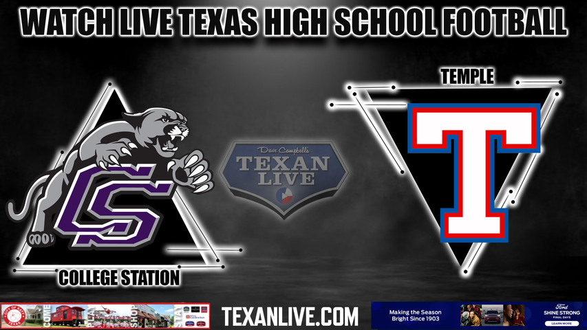 College Station vs Temple - 7:00pm- 9/8/2023 - Football - Live from Wildcat Stadium