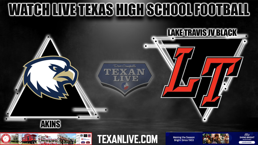 Akins vs Lake Travis JV Black - 6:30pm- 9/13/2023 - Football - Live from Cavalier Stadium