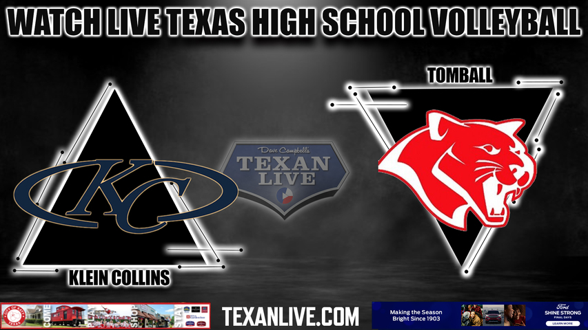 Klein Collins vs Tomball - 5:30pm- 9/26/2023 - Volleyball - Live from Tomball High School