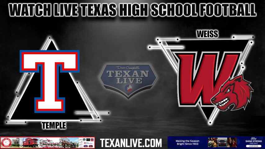 Temple vs Pflugerville Weiss - 7:30pm- 9/29/2023 - Football - Live from The Pfield