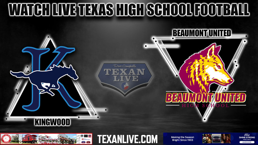 Kingwood vs Beaumont United - 7:00pm- 9/29/2023 - Football - Live from Beaumont Memorial Stadium