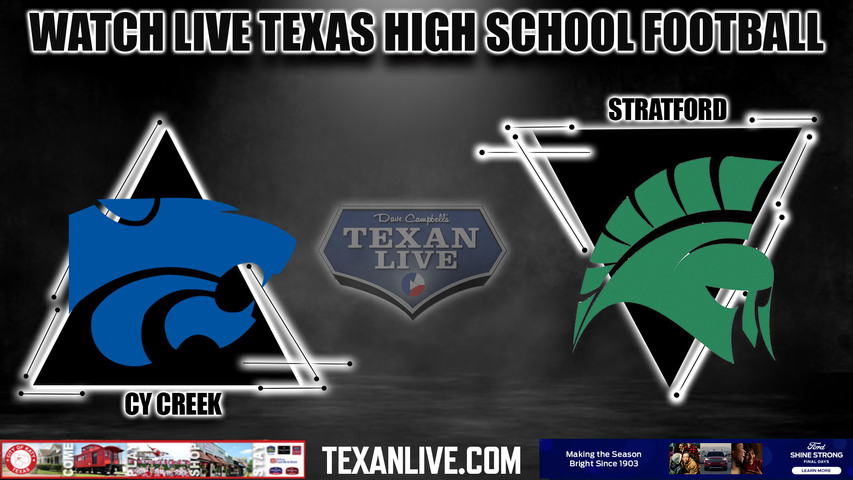 Cy Creek vs Stratford- 6:00pm- 9/30/2023 - Football - Live from Tully Stadium