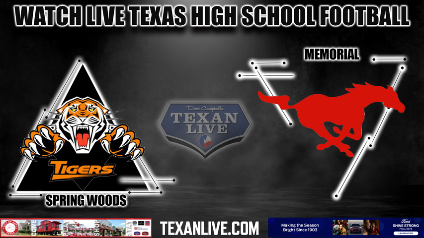 Spring woods vs Memorial - 6:30pm- 10/5/2023 - Football - Live from Tully Stadium