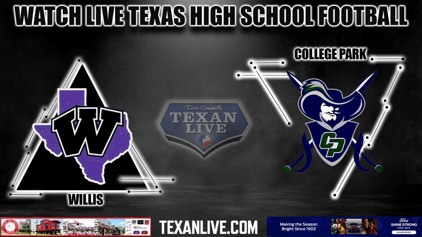 Willis vs College Park - 7:00pm- 10/5/2023 - Football - Live from Woodforrest Bank Stadium