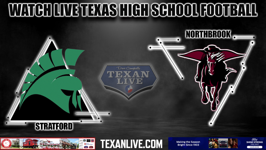 Stratford vs Northbrook - 7:00pm- 10/6/2023 - Football - Live from Tully Stadium