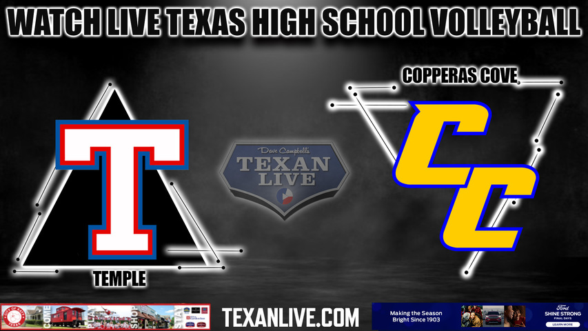 Temple vs Copperas cove - 6:30pm- 10/10/2023 - Volleyball - Live from Copperas Cove High School