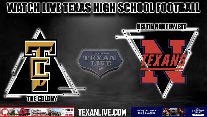 Justin Northwest vs The Colony - 7:00pm- 10/13/2023 - Football - Live from tommy briggs stadium