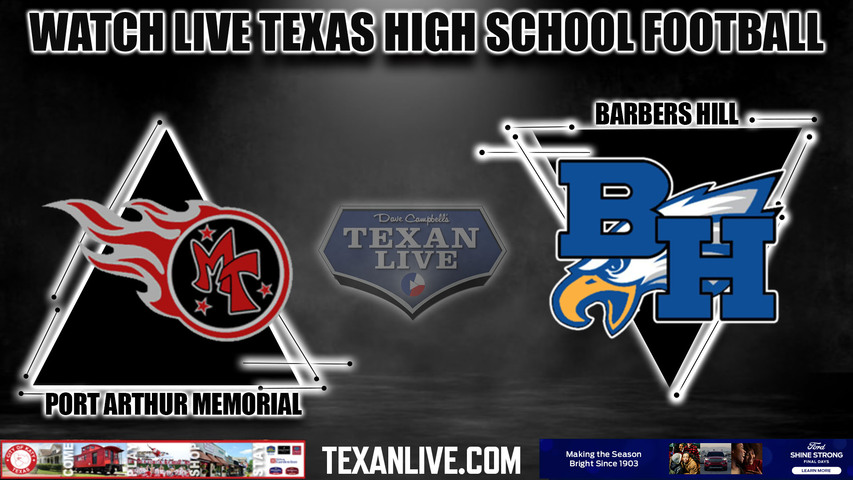 PA Memorial vs Barbers Hill - 7:00pm- 10/27/2023 - Football - Live from Eagle Stadium