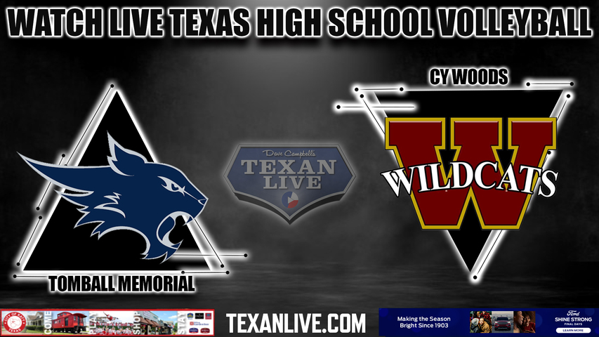 Tomball Memorial vs Cy Woods - 5:30PM - 10/30/2023 - Volleyball - Bi District Playoffs - Live from Waller High School