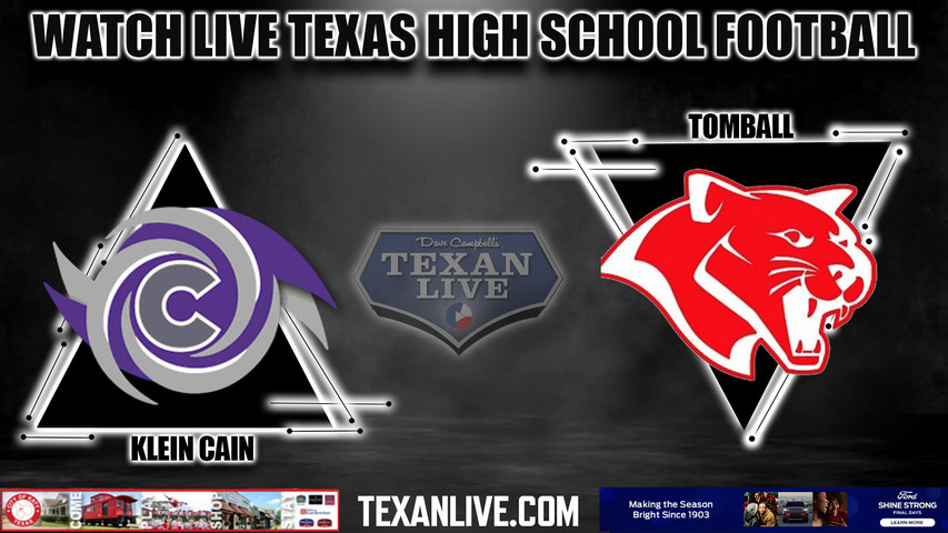 Klein Cain vs Tomball - 2:00pm- 11/4/2023 - Football - Live from Klein Memorial Stadium