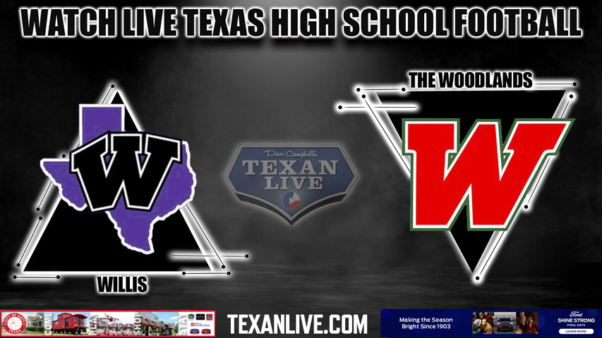 Willis vs The Woodlands - 1:00pm- 10/28/2023 - Football - Live from Woodforrest Bank Stadium