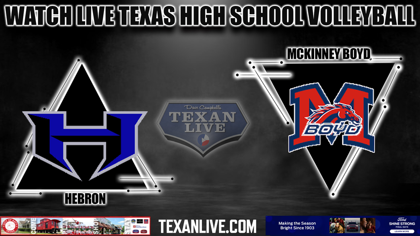 Hebron vs McKinney Boyd - 6:30PM - 10/31/2023 - Volleyball - Bi District Playoffs - Live from The Colony High School