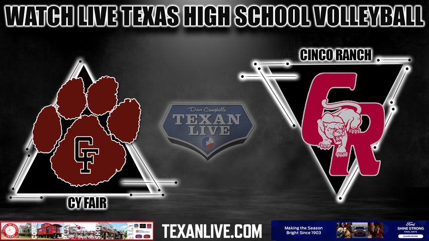 Cy Fair vs Cinco Ranch - 5PM - 11/7/2023 - Volleyball - Regional Quarter Final Playoffs - Live from Merrell Center