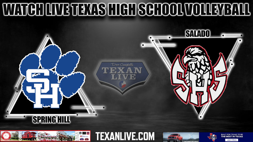 Salado vs Spring Hill - 4A Region 3 - Regional Finals - 12:00PM - 11/11/2023 - Volleyball - Live from Bryan High School -Playoffs