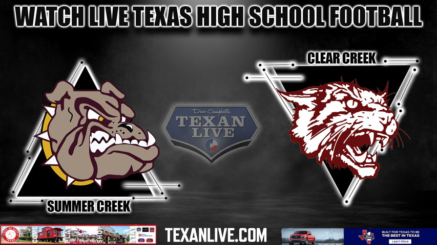 Summer Creek vs Clear Creek - 7:00PM - 11/17/2023 - Football - Live from Veterans Memorial Stadium - Area Round Playoffs