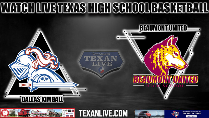 Dallas Kimball vs. Beaumont United - 2:30pm- 11/18/2023 - Boys Basketball - Live from Arlington Sam Houston HS - The Inaugural Jamaal Brown Invitational