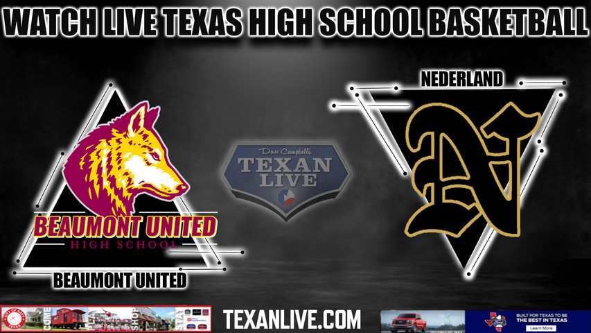 Nederland vs Beaumont United - 3:00pm- 11/20/2023 - Boys Basketball - Live from Beaumont United High School