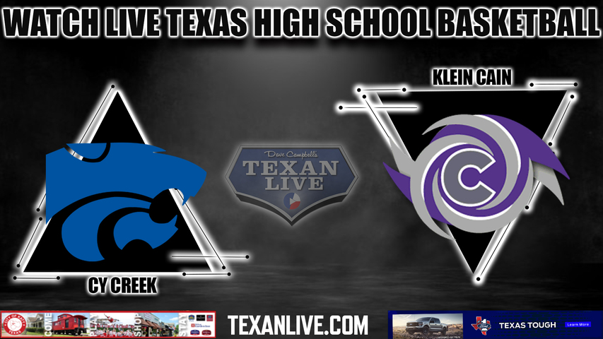 Cy Creek vs Klein Cain - 5:00pm- 12/7/2023 - Boys Basketball - Live from Cy Lakes High School Gym 2 - Cy Hoops Tournament