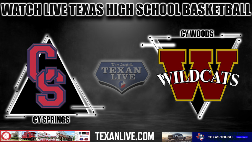 Cy Springs vs Cy Woods - 7:00pm- 1/10/2024 - Boys Basketball - Live from Cy Woods High School