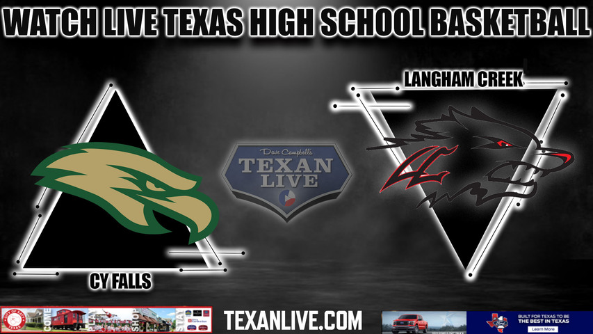 Langham Creek vs Cy Falls - 1:00pm- 1/20/2024 - Boys Basketball - Live from Cy Falls High School