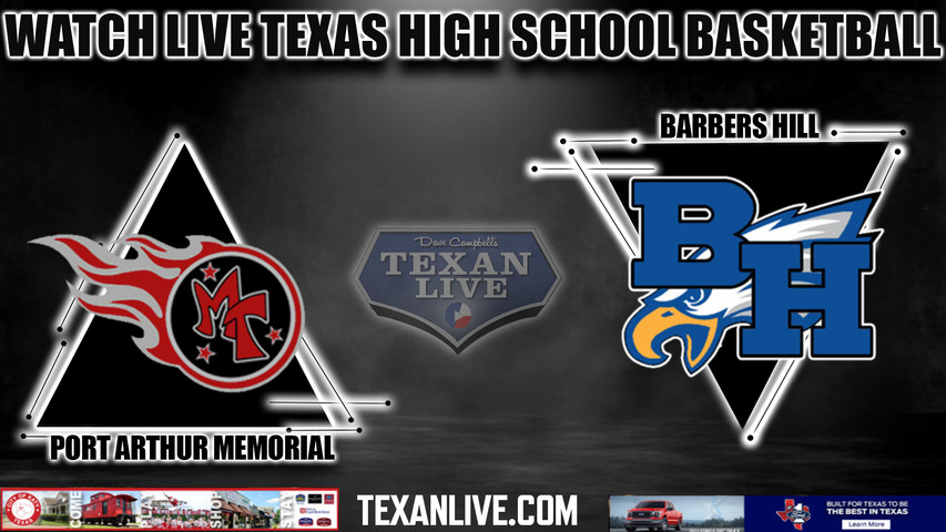PA memorial vs Barbers Hill - 7pm- 1/23/2024 - Boys Basketball - Live from Barbers Hill High School
