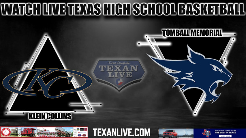 Klein Collins vs Tomball Memorial - 7:00pm- 1/23/2024 - Boys Basketball - Live from Tomball Memorial High School