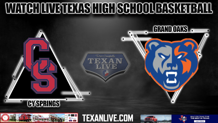 Cy Springs vs Grand Oaks - 6:30pm- 2/16/2024 - Girls Basketball - Live from Cy Creek High School - Area Round Playoffs