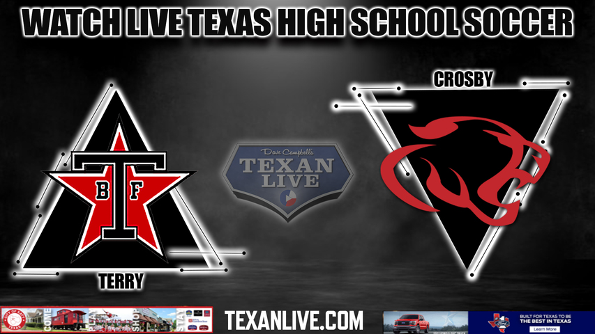 Terry vs Crosby - 12:00PM - 3/30/2024 - Boys Soccer - Live from Cougar Stadium - Area Round Playoffs