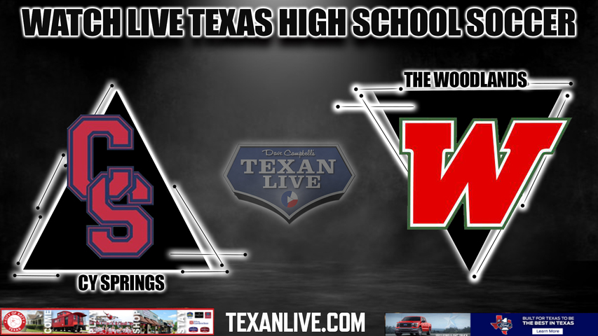 Cy Springs vs The Woodlands - 5:30PM - 4/2/2024 - Boys Soccer - Live from Tomball ISD Stadium - Playoffs - Regional Quarter Finals