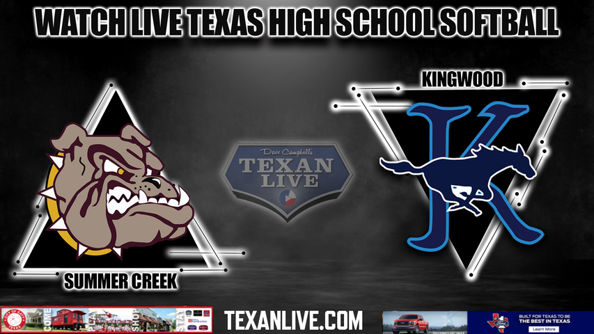 Summer Creek vs Kingwood - 4:30pm- 4/10/2024 - Softball - Live from Kingwood High School