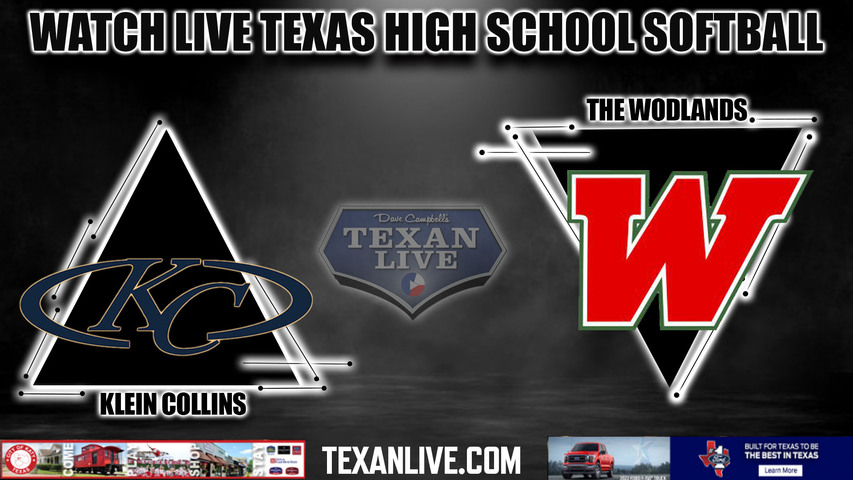 Klein Collins vs The Woodlands - 6:30pm- 5/2/2024 - Softball - Live from Grand Oaks High School -One Game Playoff - Area Round Playoff