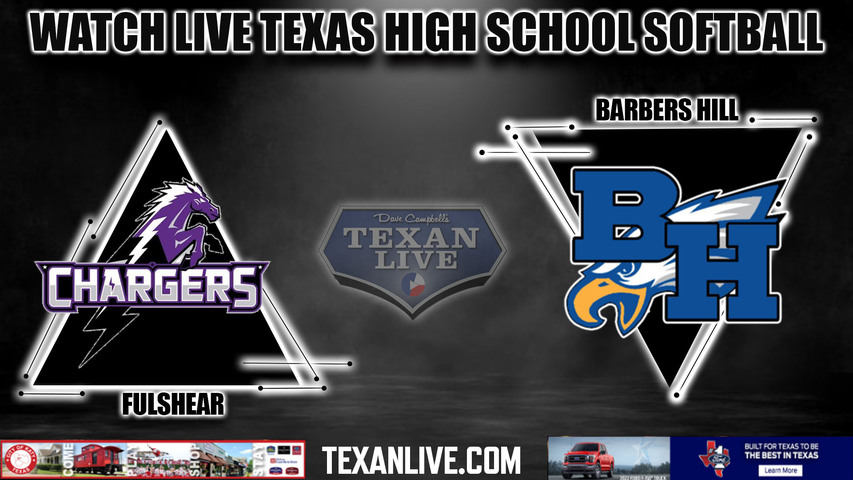 Fulshear vs Barbers Hill - 6:30pm- 5/2/2024 - Softball - Live from Baytown Lee High School -One Game Playoff - Area Round Playoff