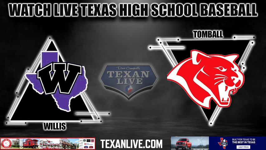 Willis vs Tomball - 4pm- 5/17/2024 - Baseball - Live from Waller High School - Game One Playoff - Regional Quarter Finals - Playoffs
