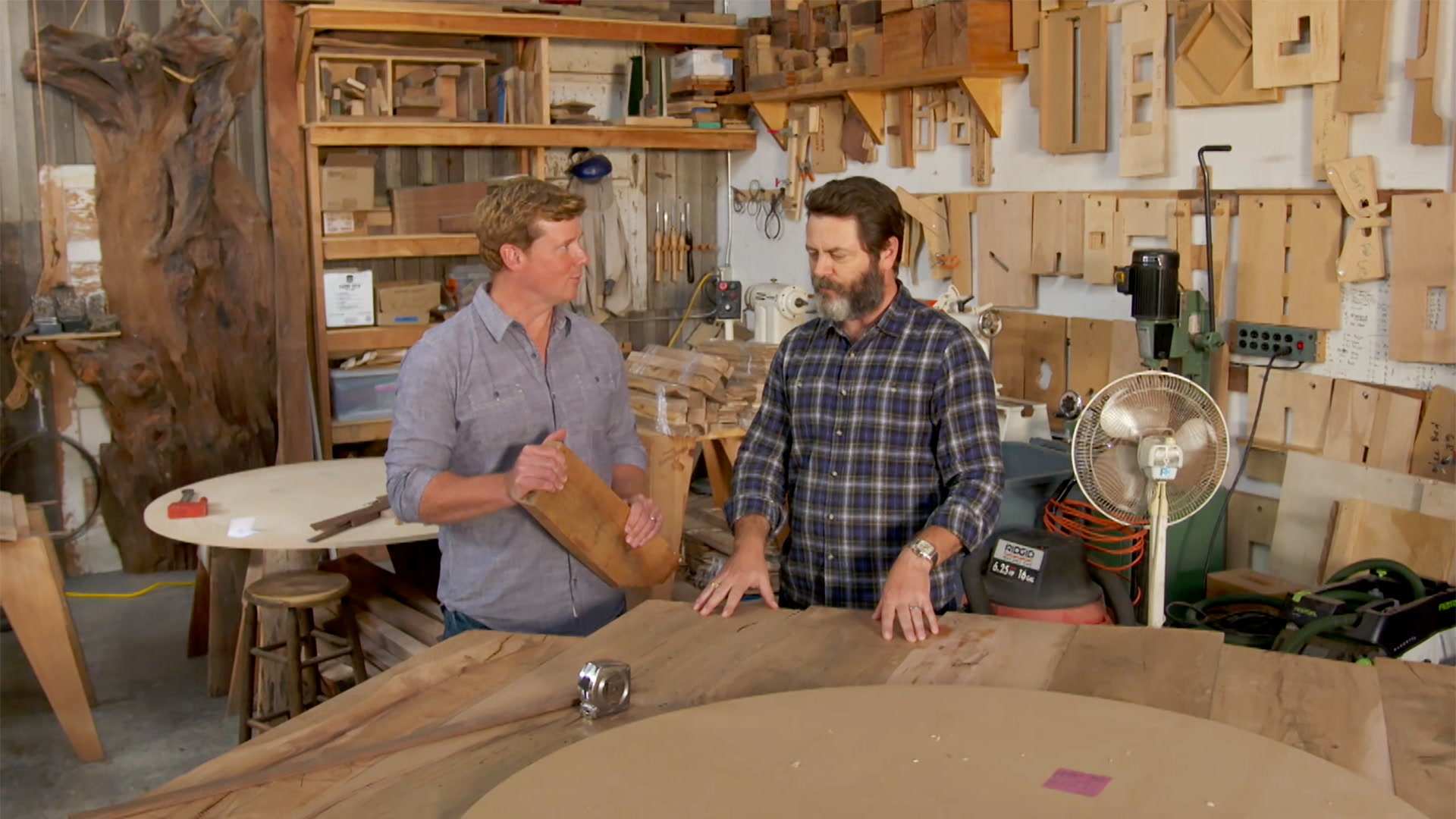 Touring Nick Offerman S Wood Shop This Old House
