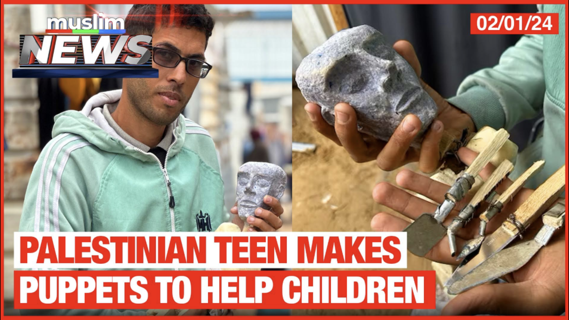Palestinian Teen Makes Puppets To Help Children | Muslim News | Feb 1, 2024