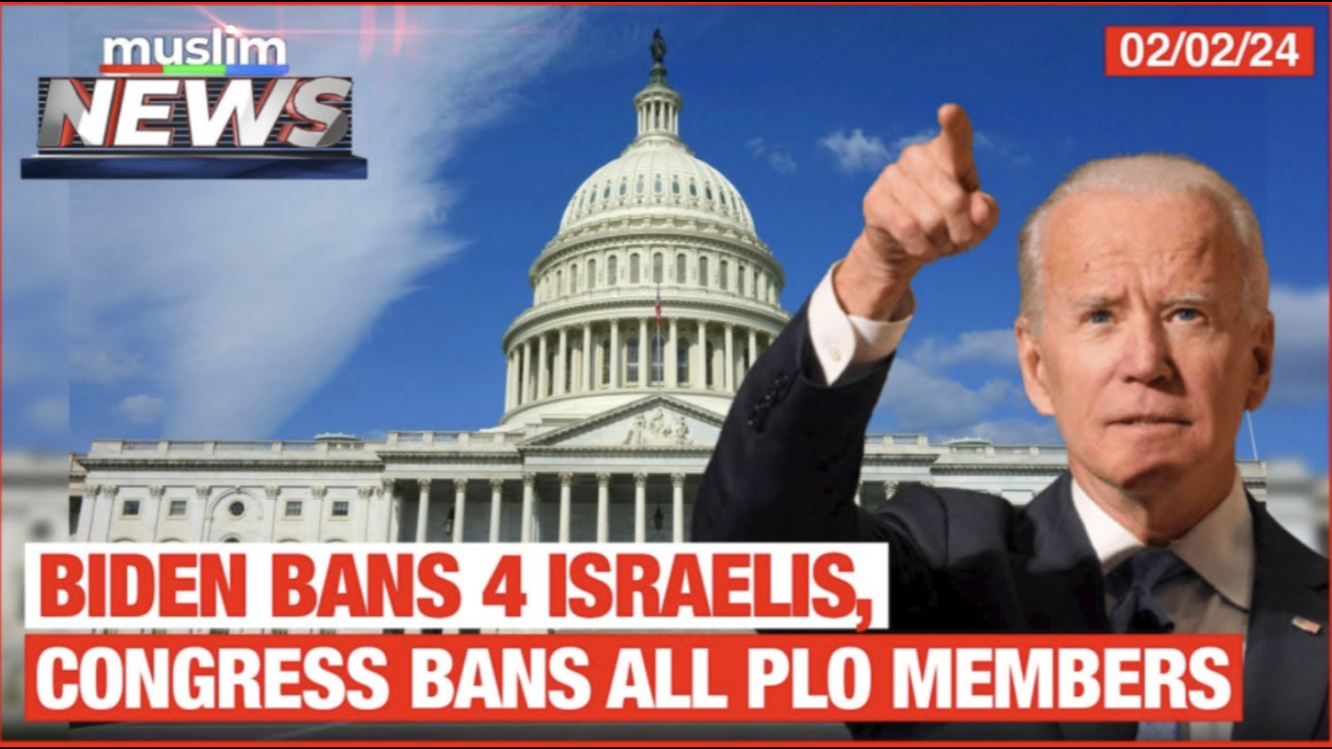 Biden Bans 4 Israelis, Congress Bans all PLO Members | Muslim News | Feb 2, 2024