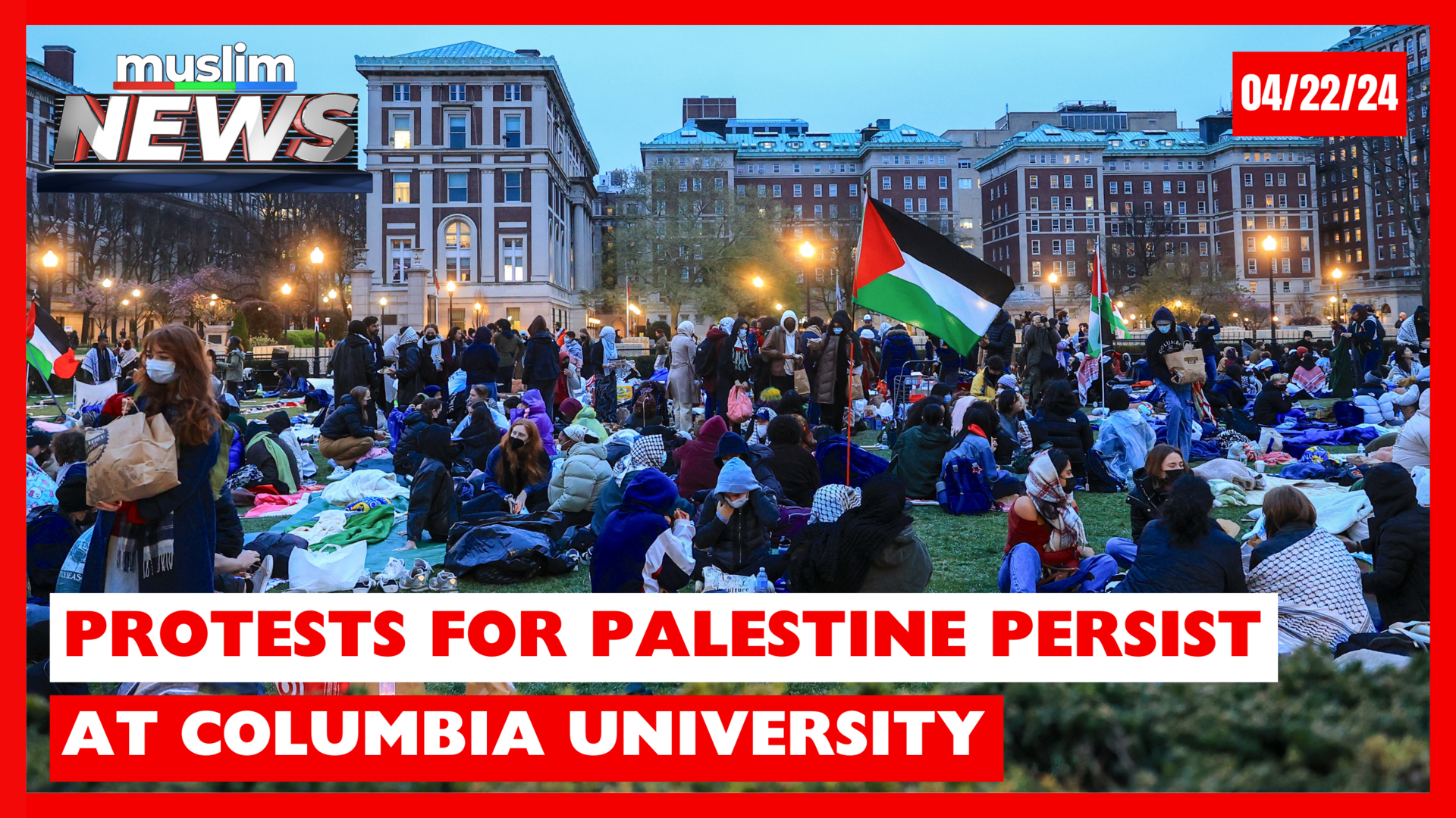 Despite Arrests, Protests For Palestine Persist At Columbia University | Muslim News | Apr 22, 2024