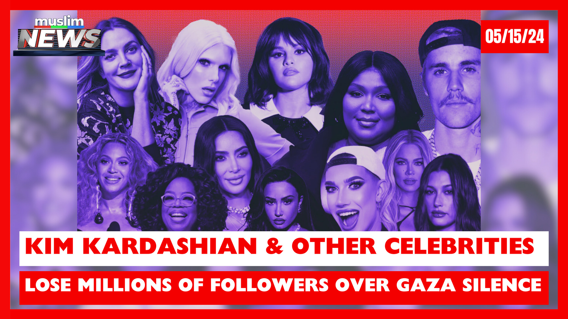 Kim Kardashian Lose Millions Of Followers Over Gaza Silence | Muslim News | May 15, 2024